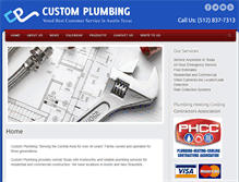 Tablet Screenshot of custom-plumbing.com